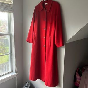 Calvin Klein full length red coat